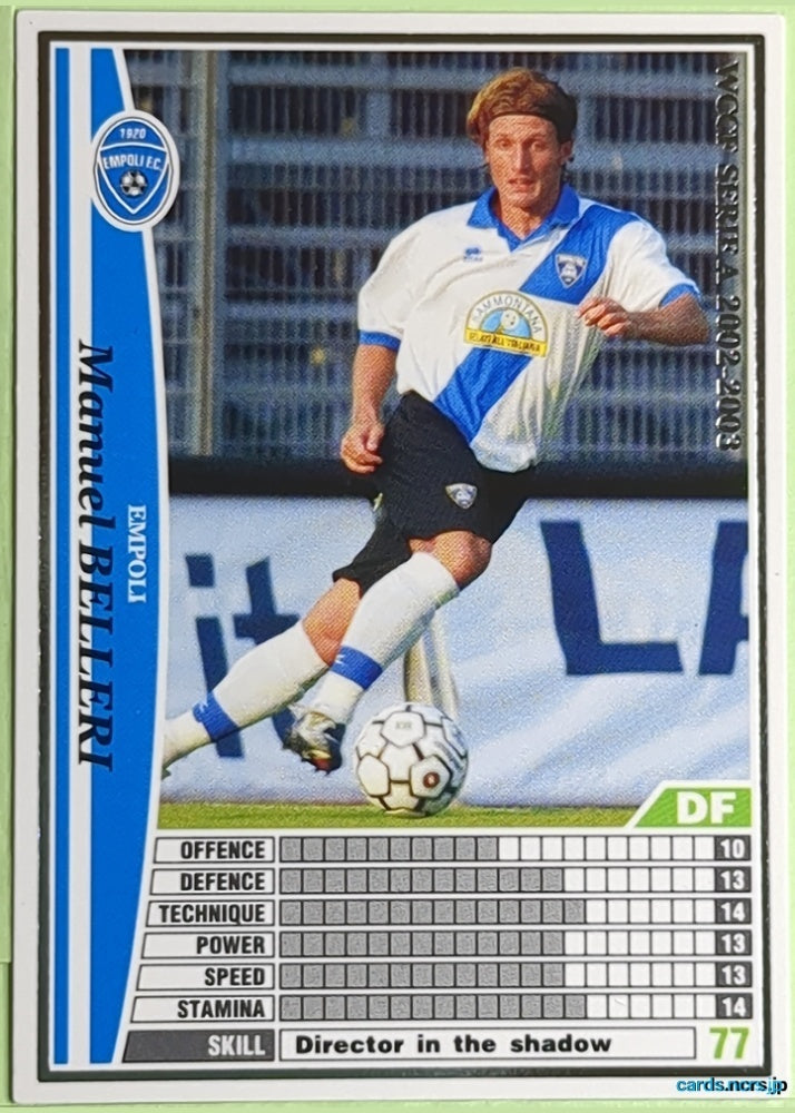 Panini WCCF Football WCCF/2002-2003-083/288 N Manuel Belleri Trading Card NM