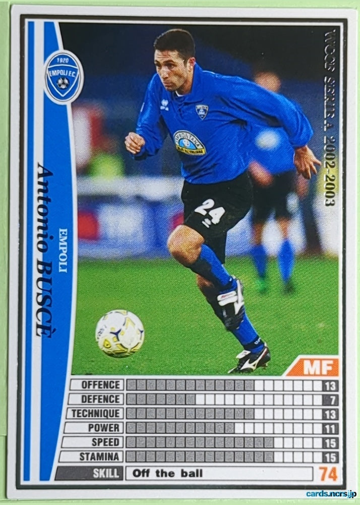 Panini WCCF Football WCCF/2002-2003-088/288 N Antonio Buscè Trading Card NM