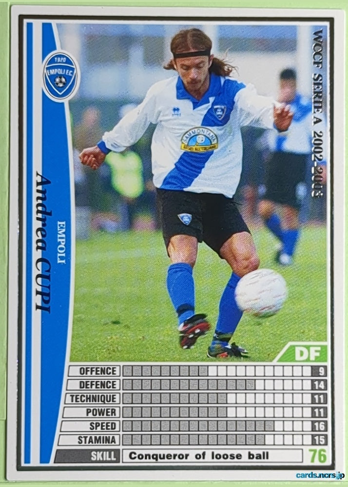 Panini WCCF Football WCCF/2002-2003-085/288 N Andrea CUPI Trading Card NM