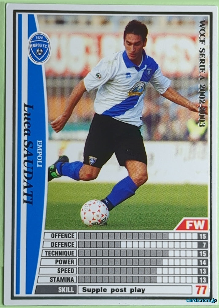 Panini WCCF Football WCCF/2002-2003-095/288 N Luca Saudati Trading Card NM