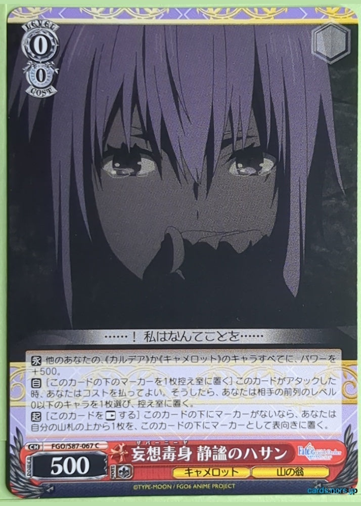 Weiss Schwarz Fate Grand Order FGO/S87-067C C Hassan Trading Card NM