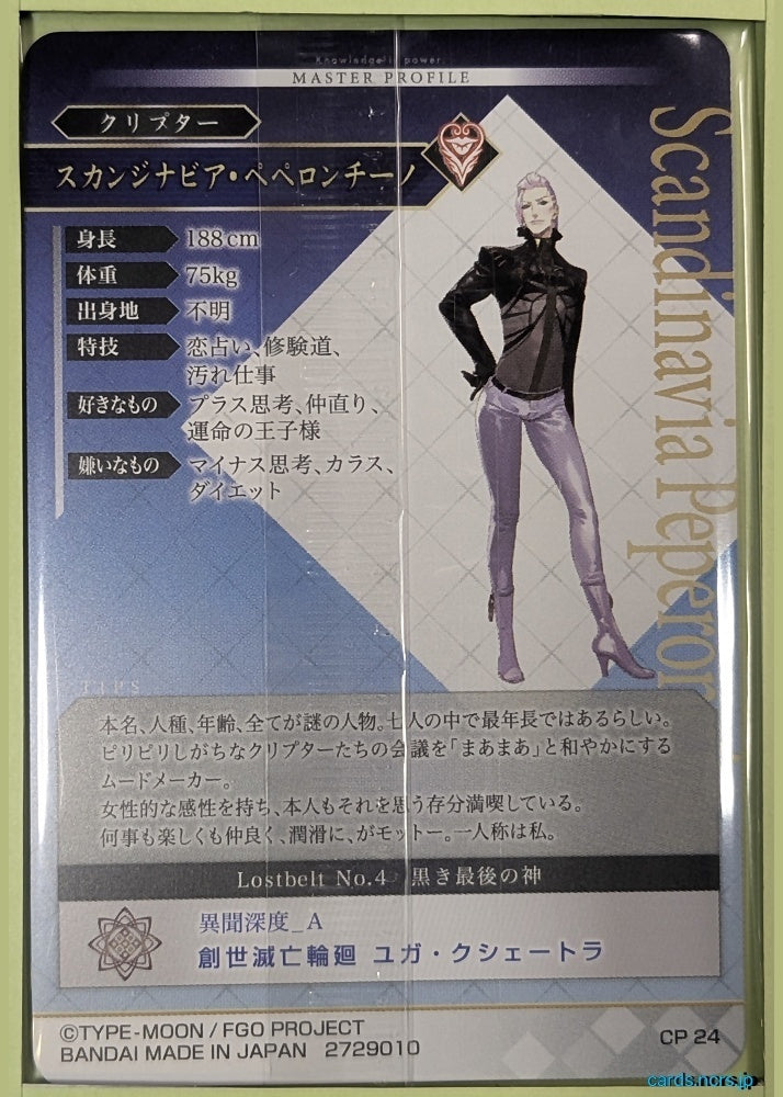Fate/Grand Order Wafer Vol.12 Fate Grand Order FGW12/CP24 R Scandinavia Peperoncino Trading Card NM