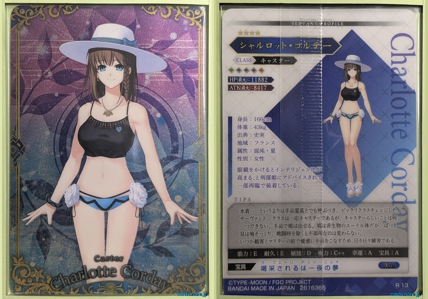 Fate/Grand Order Wafer Vol.11 Fate Grand Order FGW11/R13 R Charlotte Corday Trading Card NM