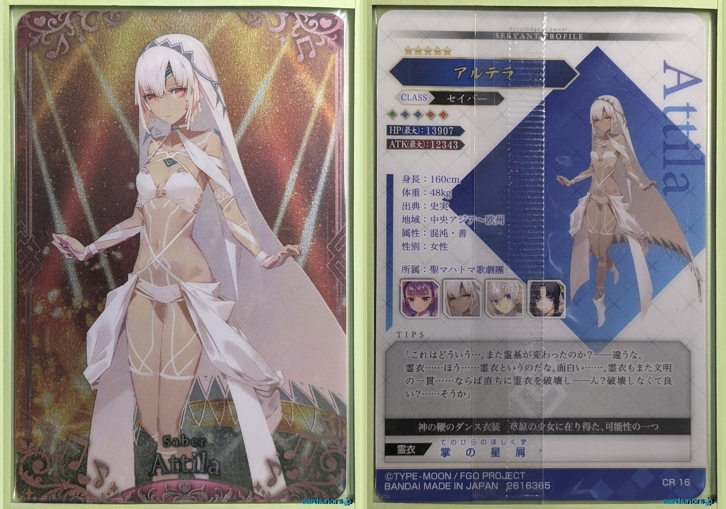Fate/Grand Order Wafer Vol.11 Fate Grand Order FGW11/CR16 CR Altera Trading Card NM