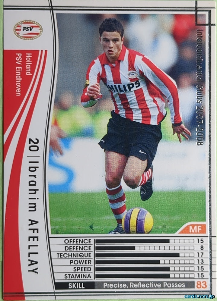 Panini WCCF Football WCCF/2007-2008-215/336 N Ibrahim Afellay Trading Card NM