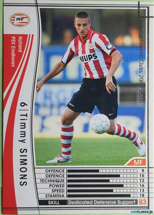 Panini WCCF Football WCCF/2007-2008-219/336 N Timmy Simons Trading Card NM