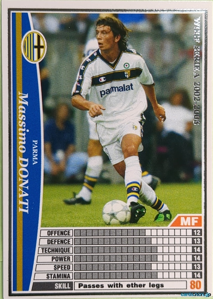 Panini WCCF Football WCCF/2002-2003-181/288 N Massimo Donati Trading Card NM
