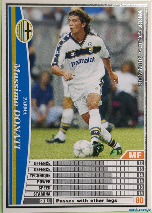 Panini WCCF Football WCCF/2002-2003-184/288EN N Massimo Donati Trading Card NM