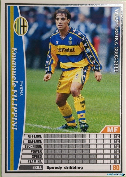 Panini WCCF Football WCCF/2002-2003-185/288EN N Emanuele FILIPPINI Trading Card NM