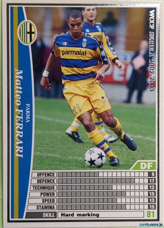 Panini WCCF Football WCCF/2002-2003-180/288EN N Matteo Ferrari Trading Card NM