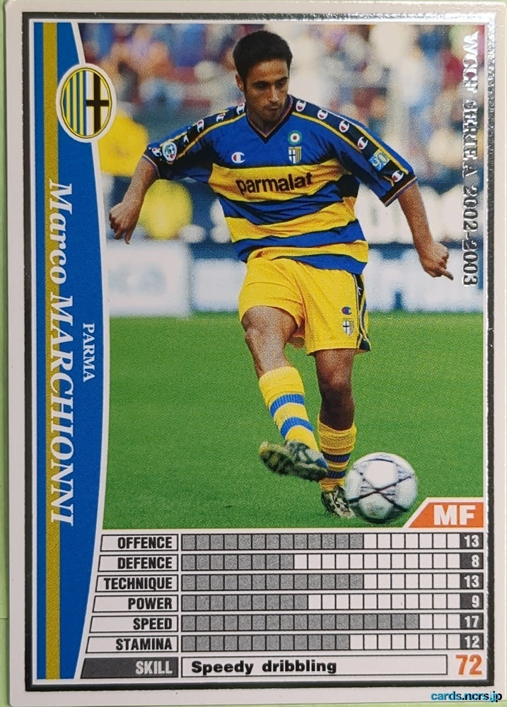 Panini WCCF Football WCCF/2002-2003-187/288EN N Marco Marchionni Trading Card NM