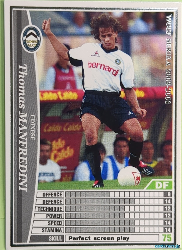 Panini WCCF Football WCCF/2002-2003-278/288 N Thomas Manfredini Trading Card NM