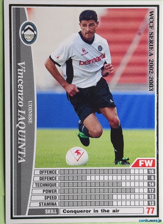 Panini WCCF Football WCCF/2002-2003-286/288 N Vincenzo Iaquinta Trading Card NM