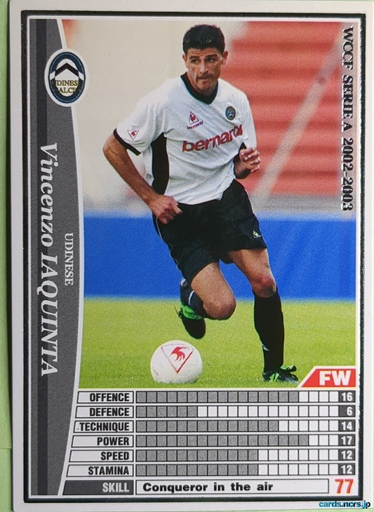 Panini WCCF Football WCCF/2002-2003-286/288EN N Vincenzo Iaquinta Trading Card NM