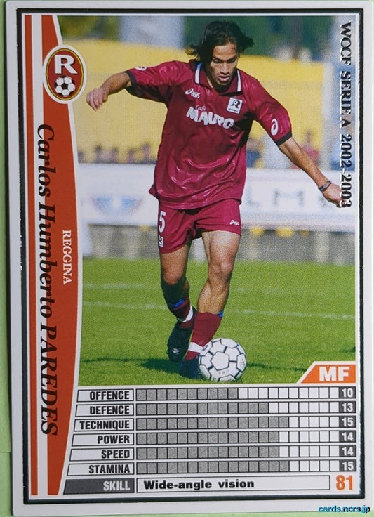 Panini WCCF Football WCCF/2002-2003-236/288 N Carlos Humberto Paredes Trading Card NM