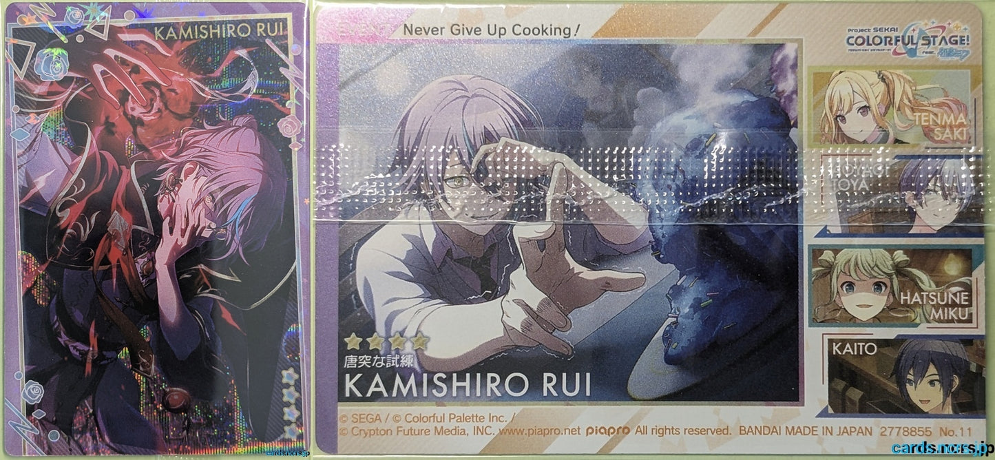 Project Sekai Wafer Vol.10 Project Sekai Colorful Stage feat. Miku Hatsune PJW10/NO.11 4 Star Kamishiro Rui Trading Card NM