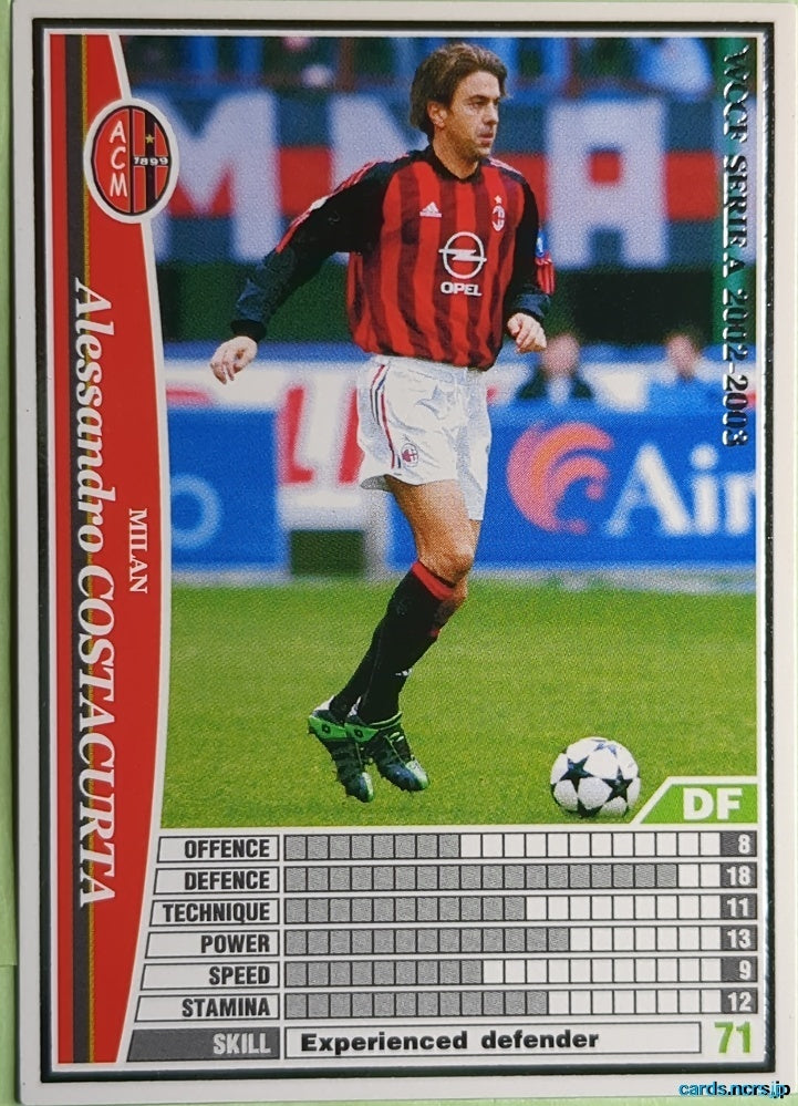 Panini WCCF Football WCCF/2002-2003-146/288 N Alessandro Costacurta Trading Card NM