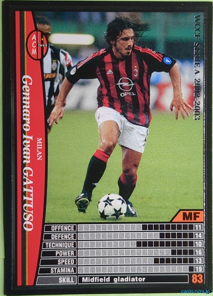 Panini WCCF Football WCCF/2002-2003-151/288 N Gennaro Ivan Gattuso Trading Card NM