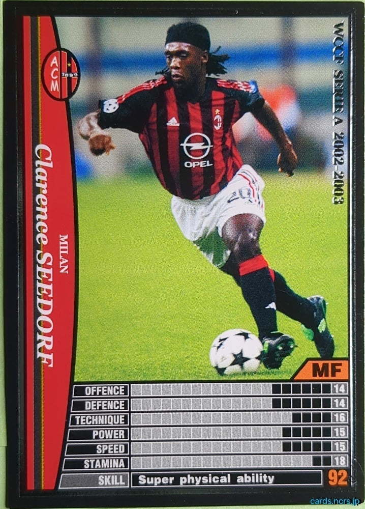 Panini WCCF Football WCCF/2002-2003-155/288 N Clarence Seedorf Trading Card NM