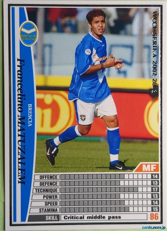 Panini WCCF Football WCCF/2002-2003-044/288 N Francelino Matuzalem Trading Card NM
