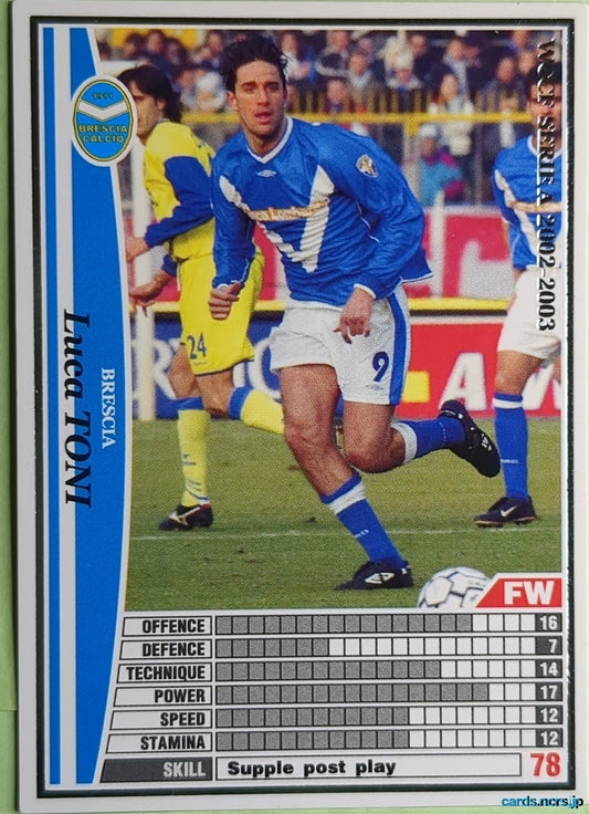 Panini WCCF Football WCCF/2002-2003-048/288 N Luca Toni Trading Card NM