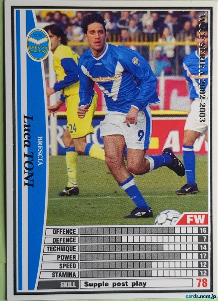Panini WCCF Football WCCF/2002-2003-048/288 N Luca Toni Trading Card NM