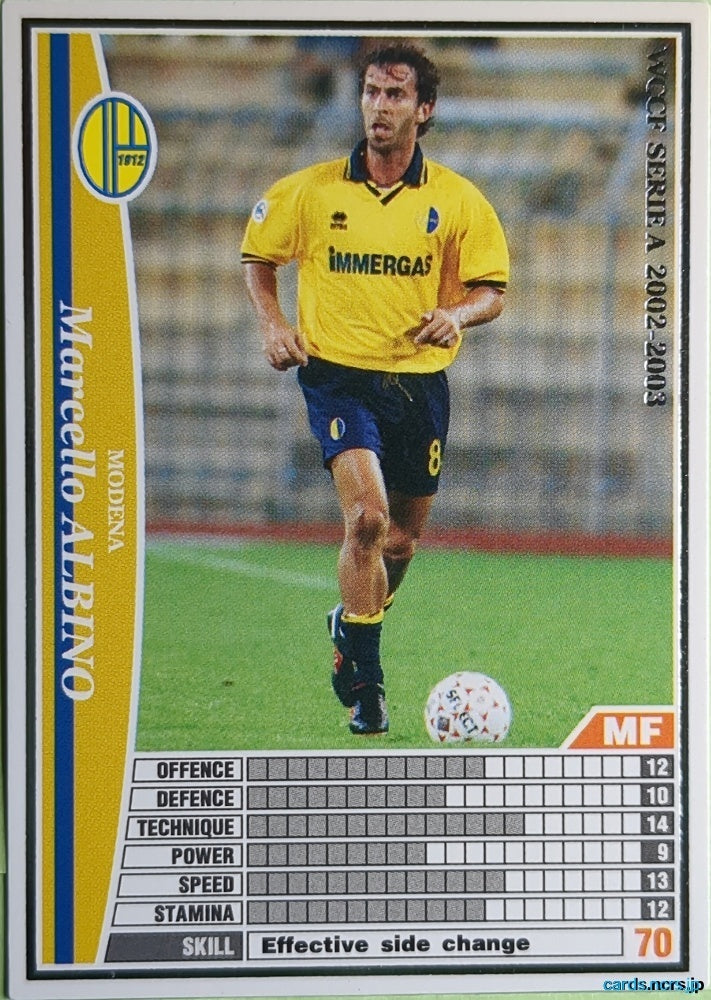 Panini WCCF Football WCCF/2002-2003-168/288EN N Marcello Albino Trading Card NM