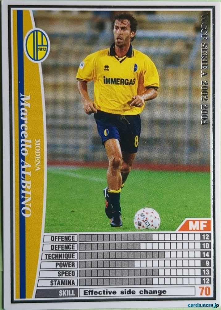 Panini WCCF Football WCCF/2002-2003-168/288 N Marcello Albino Trading Card NM