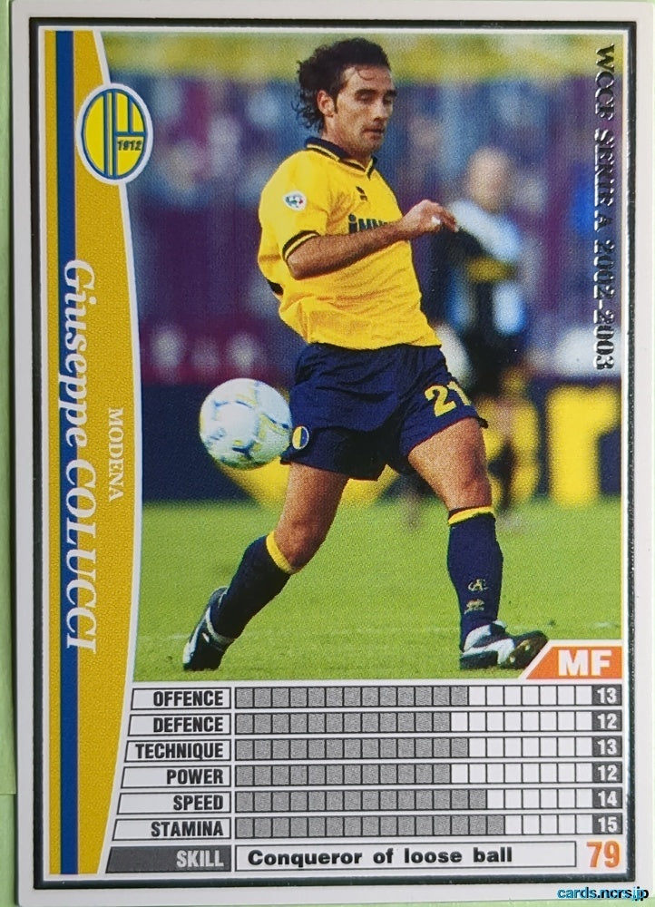 Panini WCCF Football WCCF/2002-2003-169/288EN N Giuseppe Colucci Trading Card NM