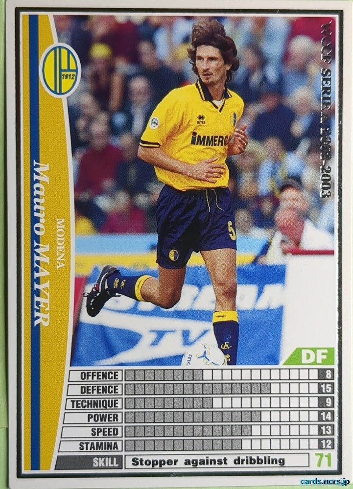 Panini WCCF Football WCCF/2002-2003-165/288EN N Mauro Mayer Trading Card NM