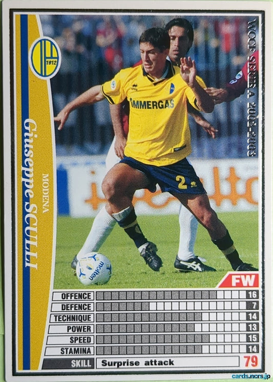 Panini WCCF Football WCCF/2002-2003-175/288EN N Giuseppe Sculli Trading Card NM