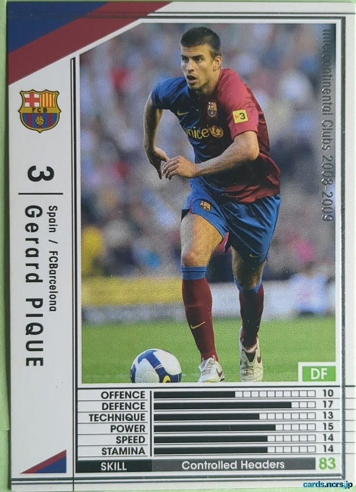 Panini WCCF Football WCCF/2008-2009-293/352 N Gerard Pique Trading Card NM