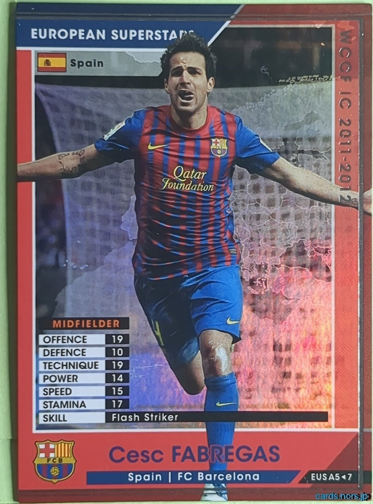 Panini WCCF Football WCCF/2011-2012-EUSA5/7 N Francesc Fabregas Trading Card NM