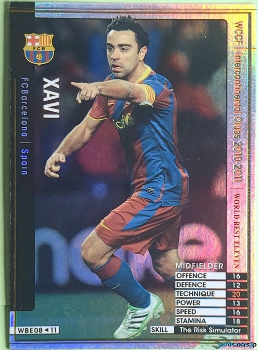 Panini WCCF Football WCCF/2010-2011-WBE08/11 N Xavi Trading Card NM