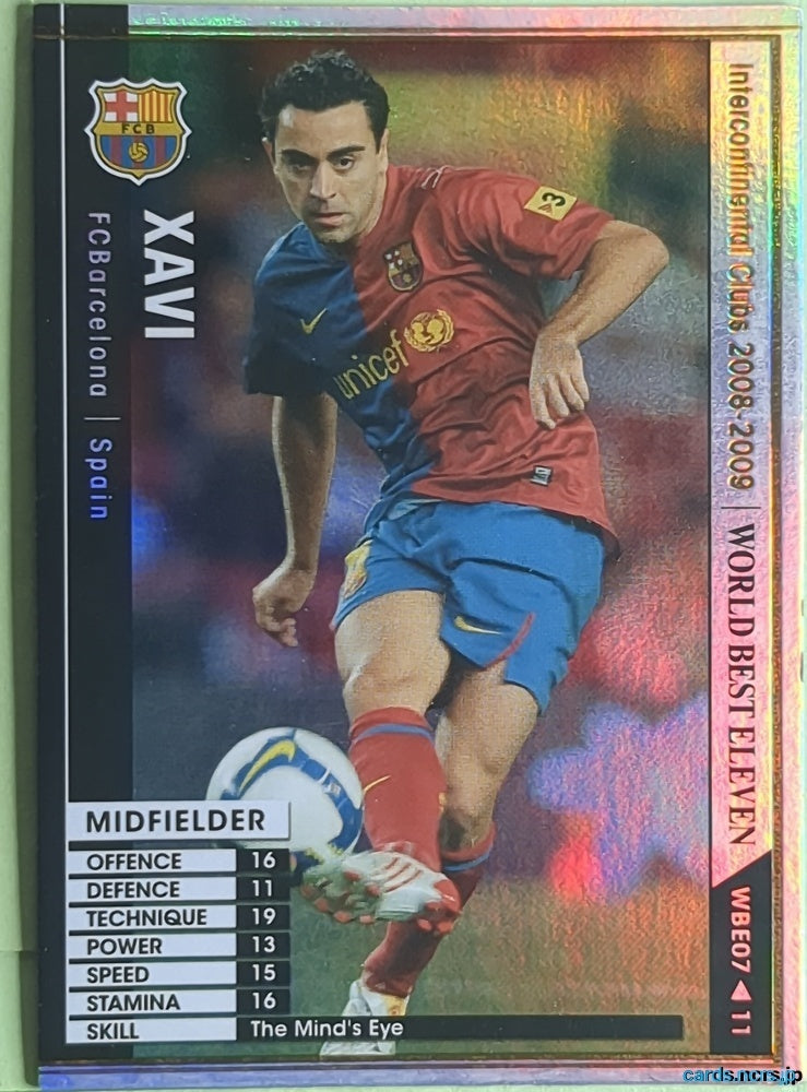 Panini WCCF Football WCCF/2008-2009-WBE07/11 N Xavi Trading Card NM