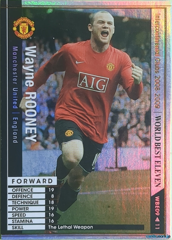 Panini WCCF Football WCCF/2008-2009-WBE09/11 N Wayne Rooney Trading Card NM