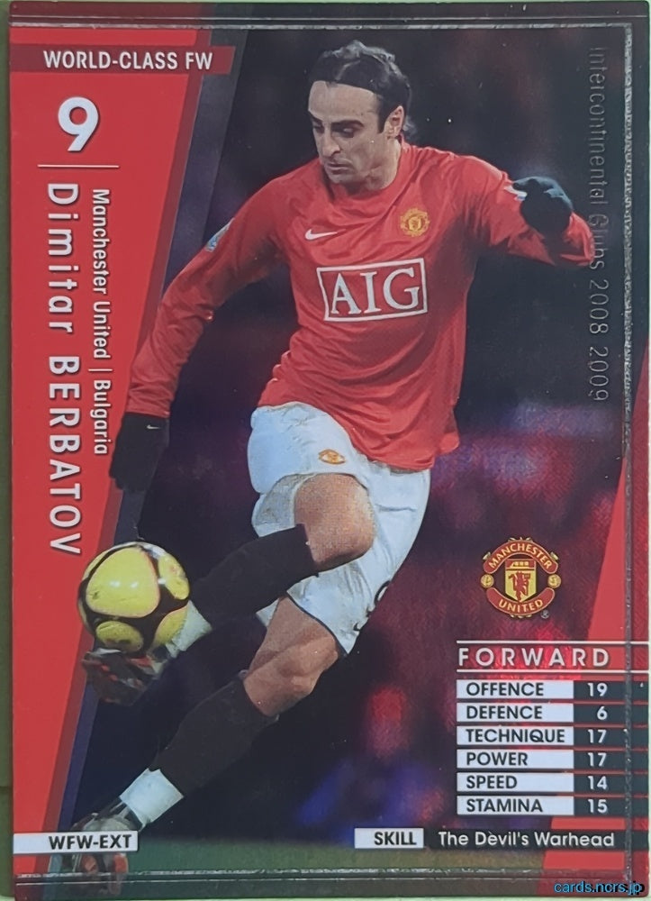 Panini WCCF Football WCCF/2008-2009-SoccerKING-EXTRA N Dimitar Berbatov Trading Card NM