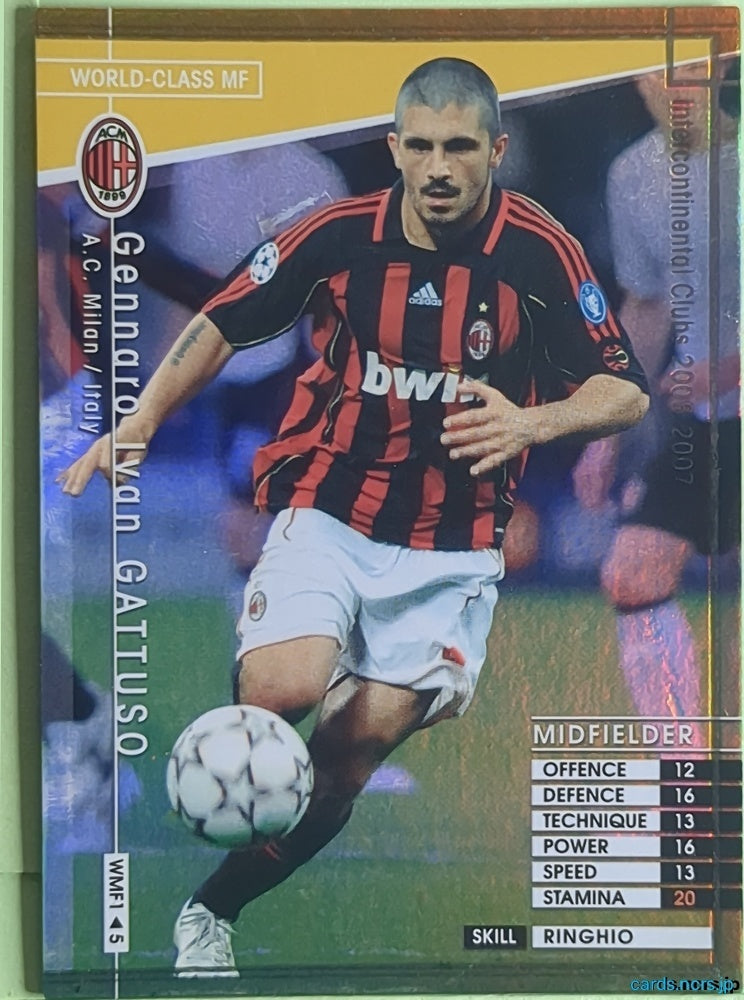 Panini WCCF Football WCCF/2006-2007-WMF1/5 N Gennaro Ivan Gattuso Trading Card NM