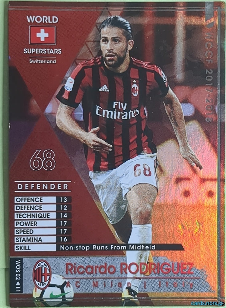 Panini WCCF Football WCCF/2017-2018-WOS02/11 N Ricardo Rodriguez Trading Card NM