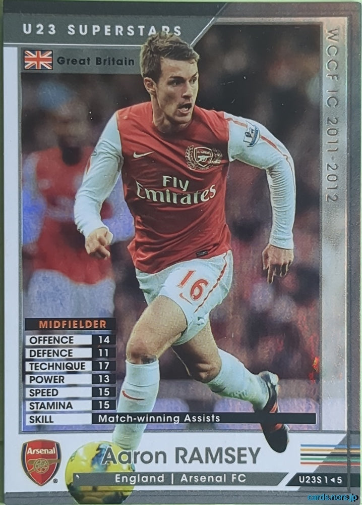 Panini WCCF Football WCCF/2011-2012-U23S1/5 N Aaron Ramsey Trading Card NM