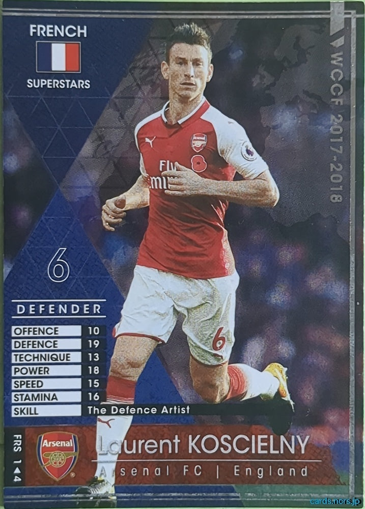 Panini WCCF Football WCCF/2017-2018-FRS1/4 N Laurent Koscielny Trading Card NM