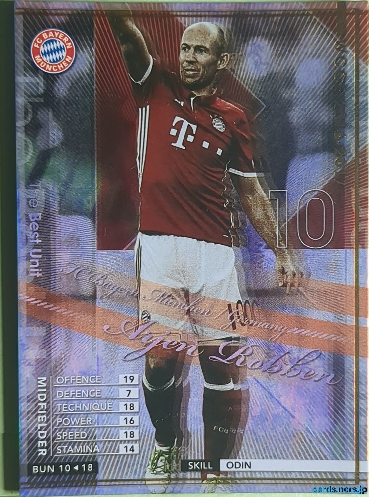 Panini WCCF Football WCCF/2016-2017-BUN10/18 N Arjen ROBBEN Trading Card NM
