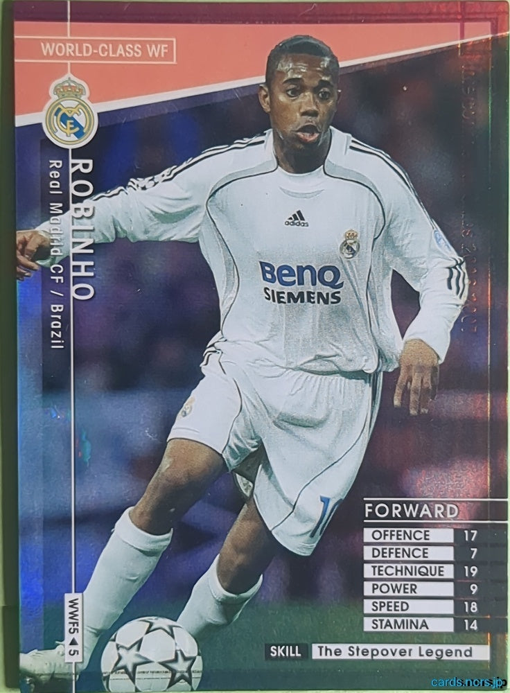 Panini WCCF Football WCCF/2006-2007-WWF5/5 N Robinho Trading Card NM