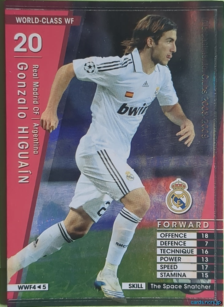 Panini WCCF Football WCCF/2008-2009-WWF4/5 N Gonzalo Higuain Trading Card NM