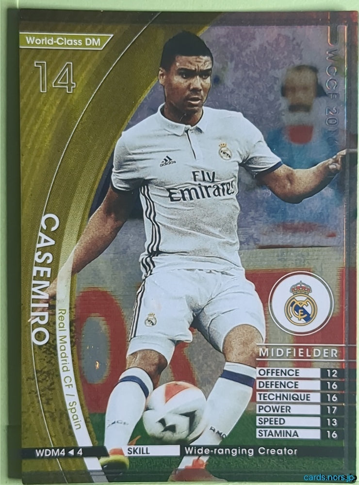 Panini WCCF Football WCCF/2015-2016-WDM4/4 N CASEMIRO Trading Card NM