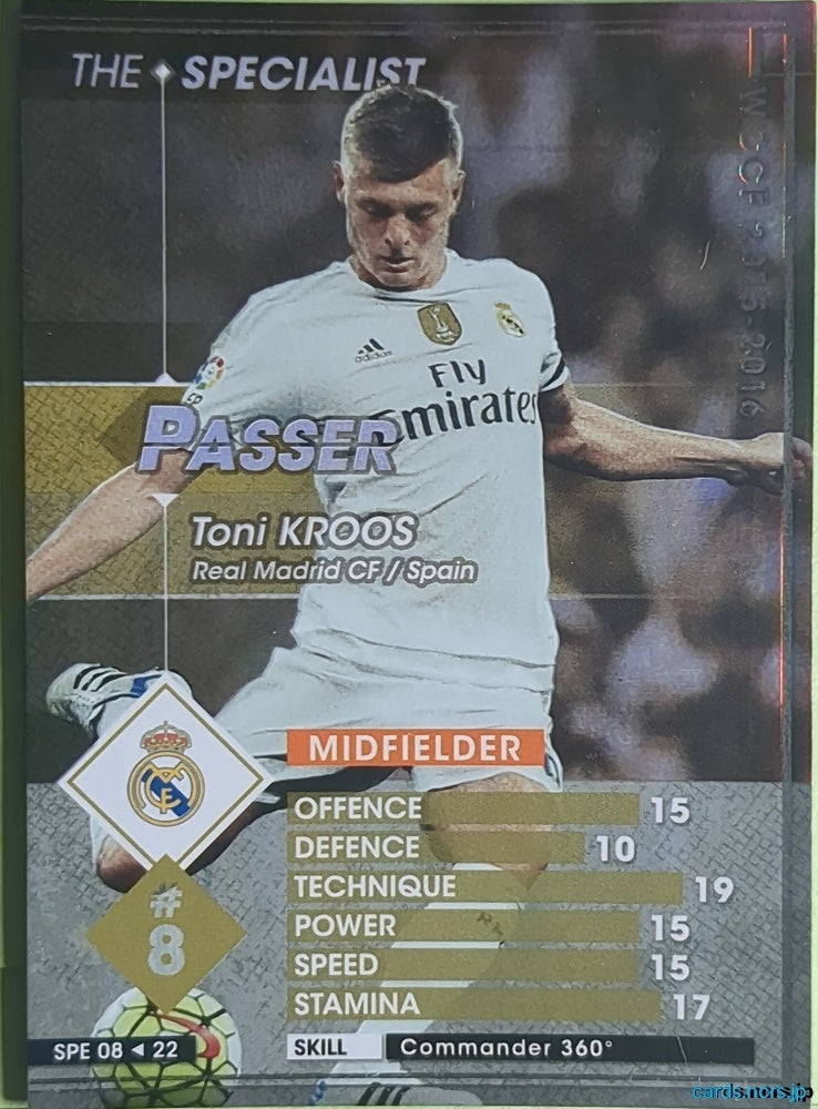 Panini WCCF Football WCCF/2015-2016-SPE08/22 N Toni KROOS Trading Card NM