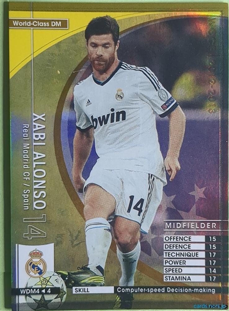 Panini WCCF Football WCCF/2012-2013-WDM4/4 N Xabi Alonso Trading Card NM