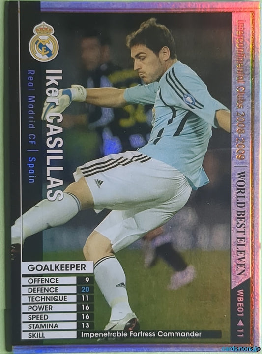 Panini WCCF Football WCCF/2008-2009-WBE01/11 N Iker Casillas Trading Card NM