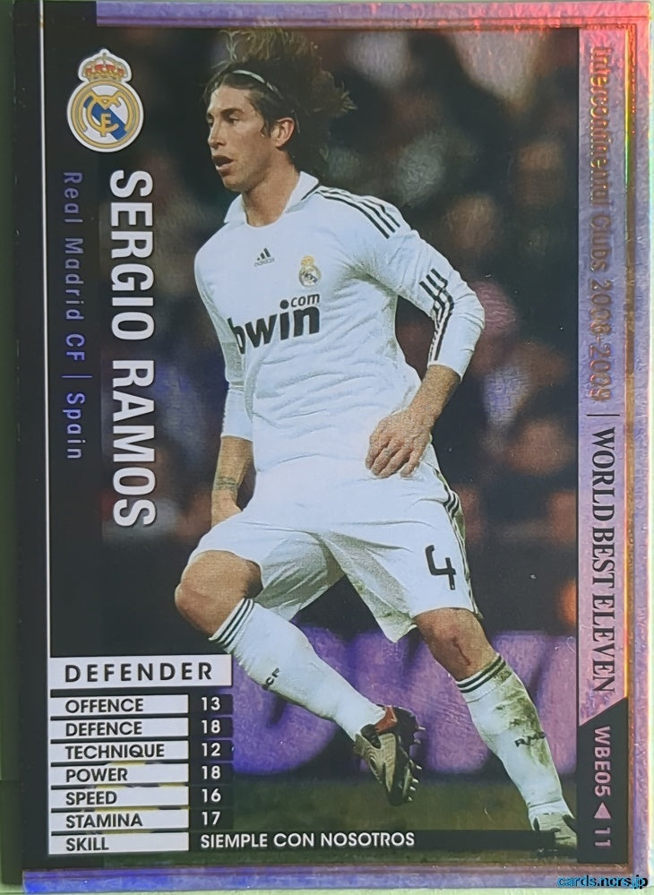 Panini WCCF Football WCCF/2008-2009-WBE05/11 N SERGIO RAMOS Trading Card NM