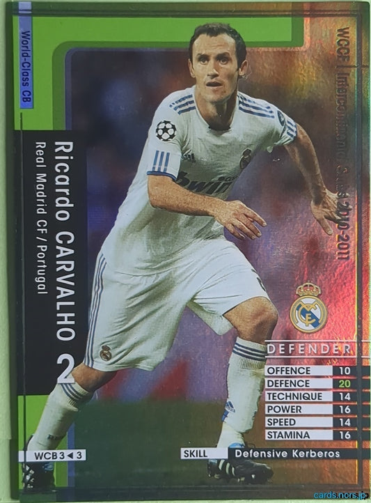 Panini WCCF Football WCCF/2010-2011-WCB3/3 N Ricardo Carvalho Trading Card NM